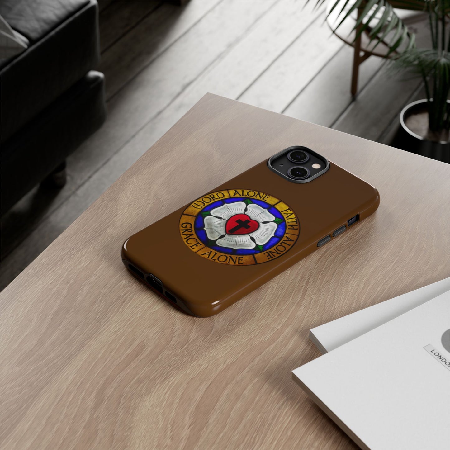 Brown Luther Rose Tough Phone Case