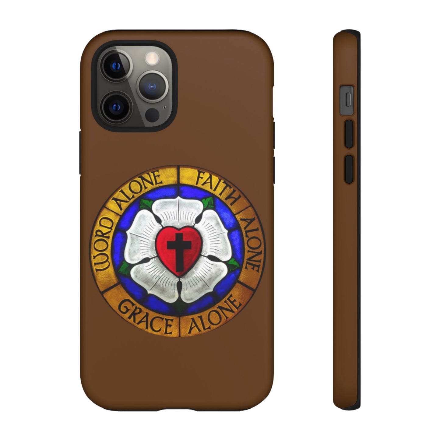 Brown Luther Rose Tough Phone Case