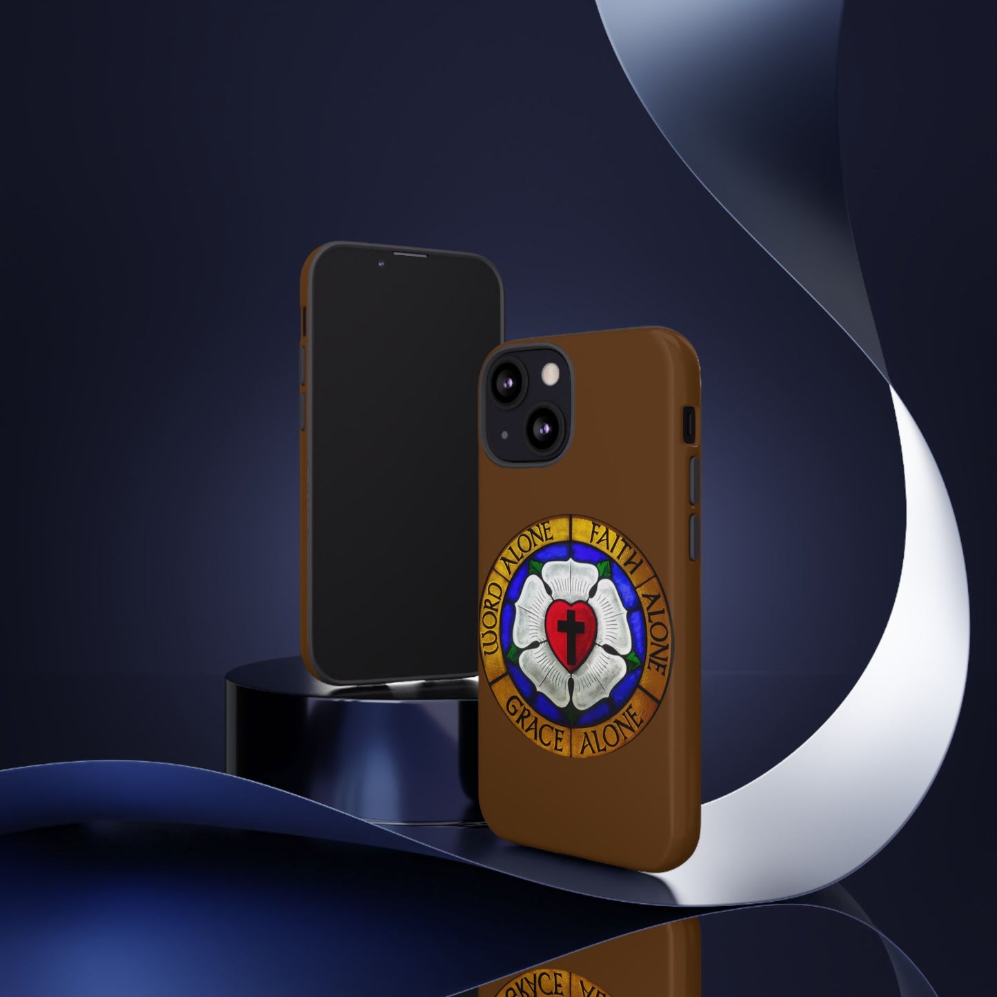 Brown Luther Rose Tough Phone Case