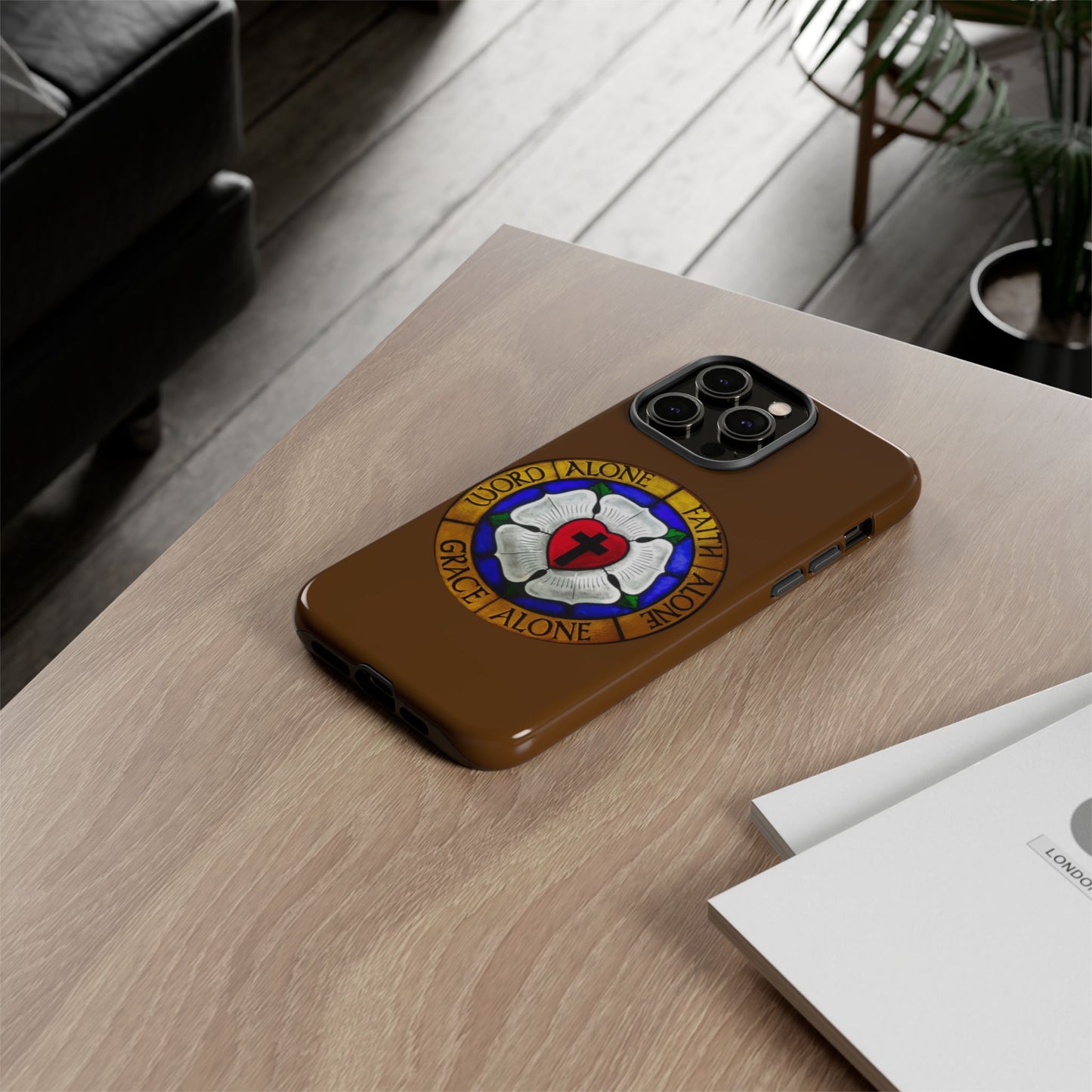 Brown Luther Rose Tough Phone Case