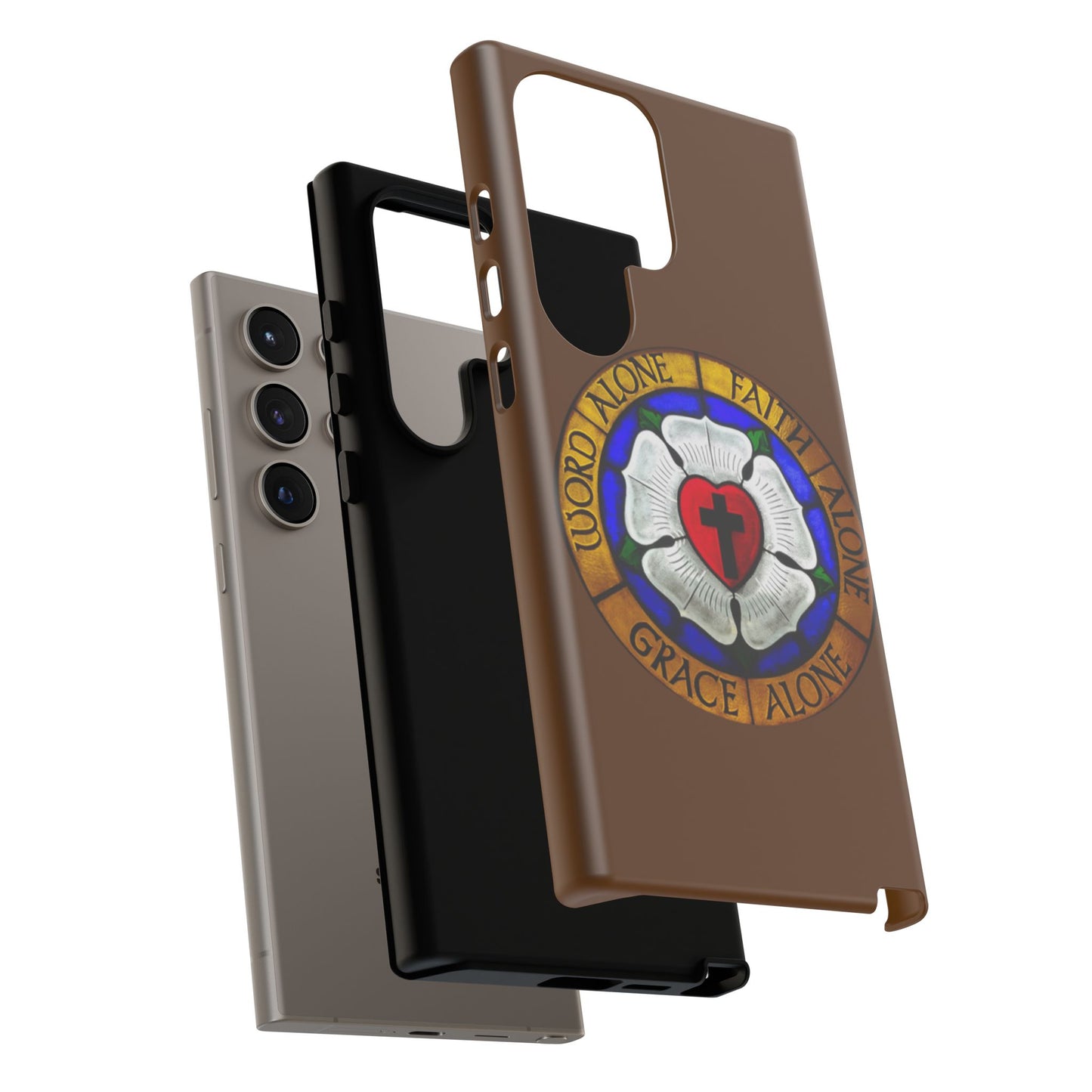 Brown Luther Rose Tough Phone Case