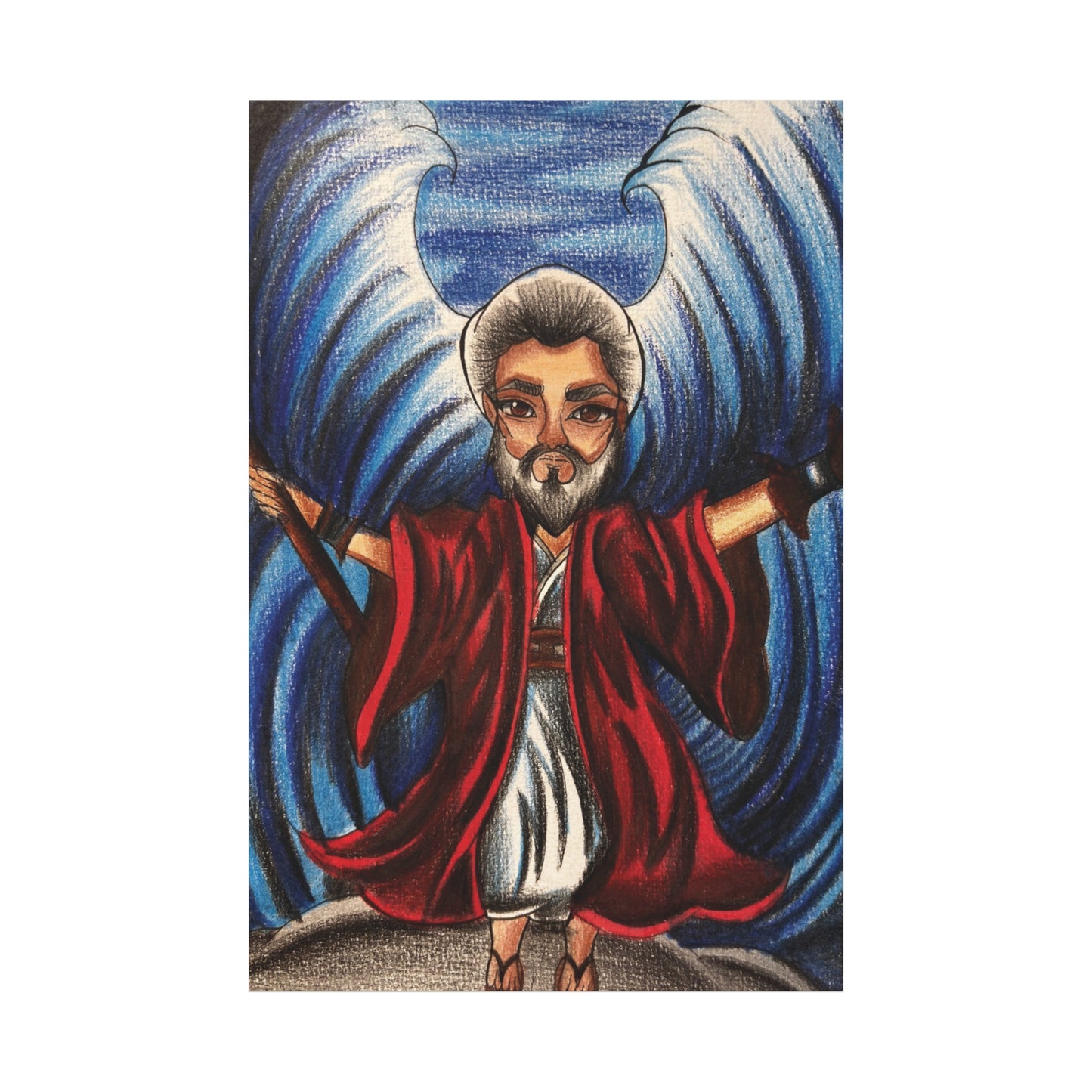 Parting of the Red Sea, Moses, Wall Art Canva by Artist Mara Anna Smite