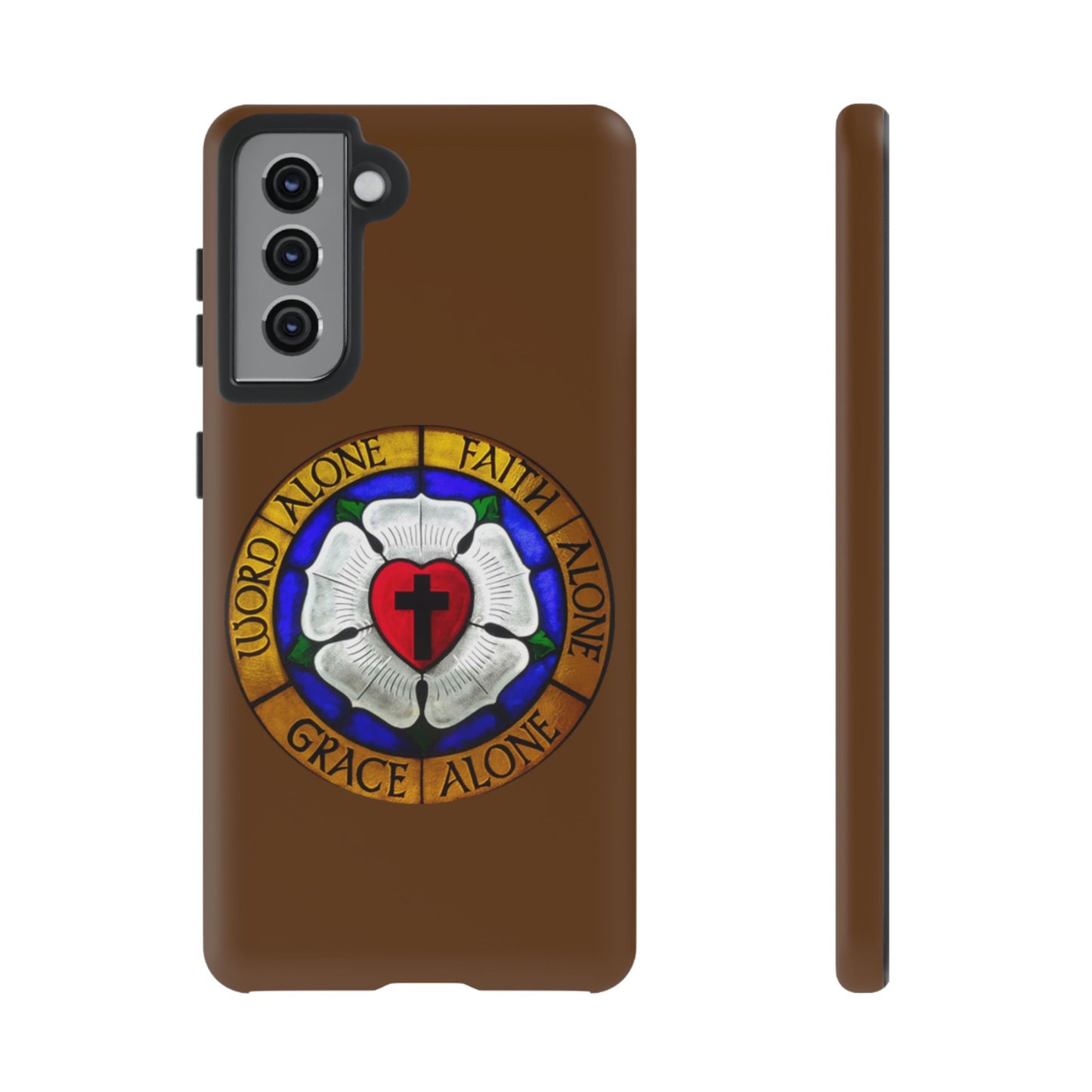 Brown Luther Rose Tough Phone Case