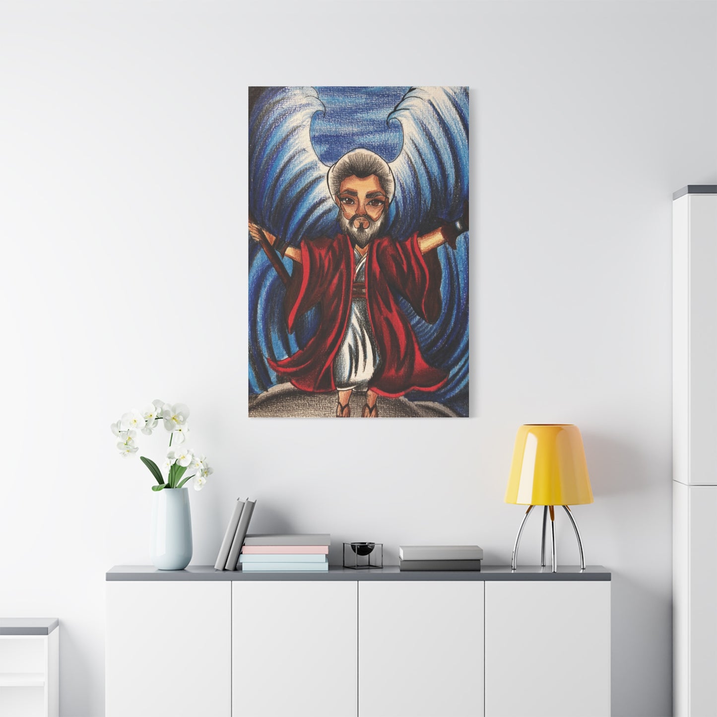 Parting of the Red Sea, Moses, Wall Art Canva by Artist Mara Anna Smite