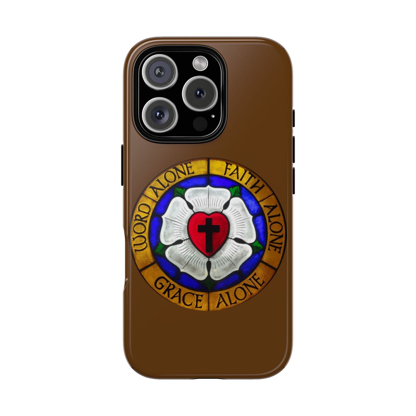 Brown Luther Rose Tough Phone Case