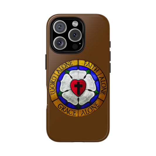 Brown Luther Rose Tough Phone Case