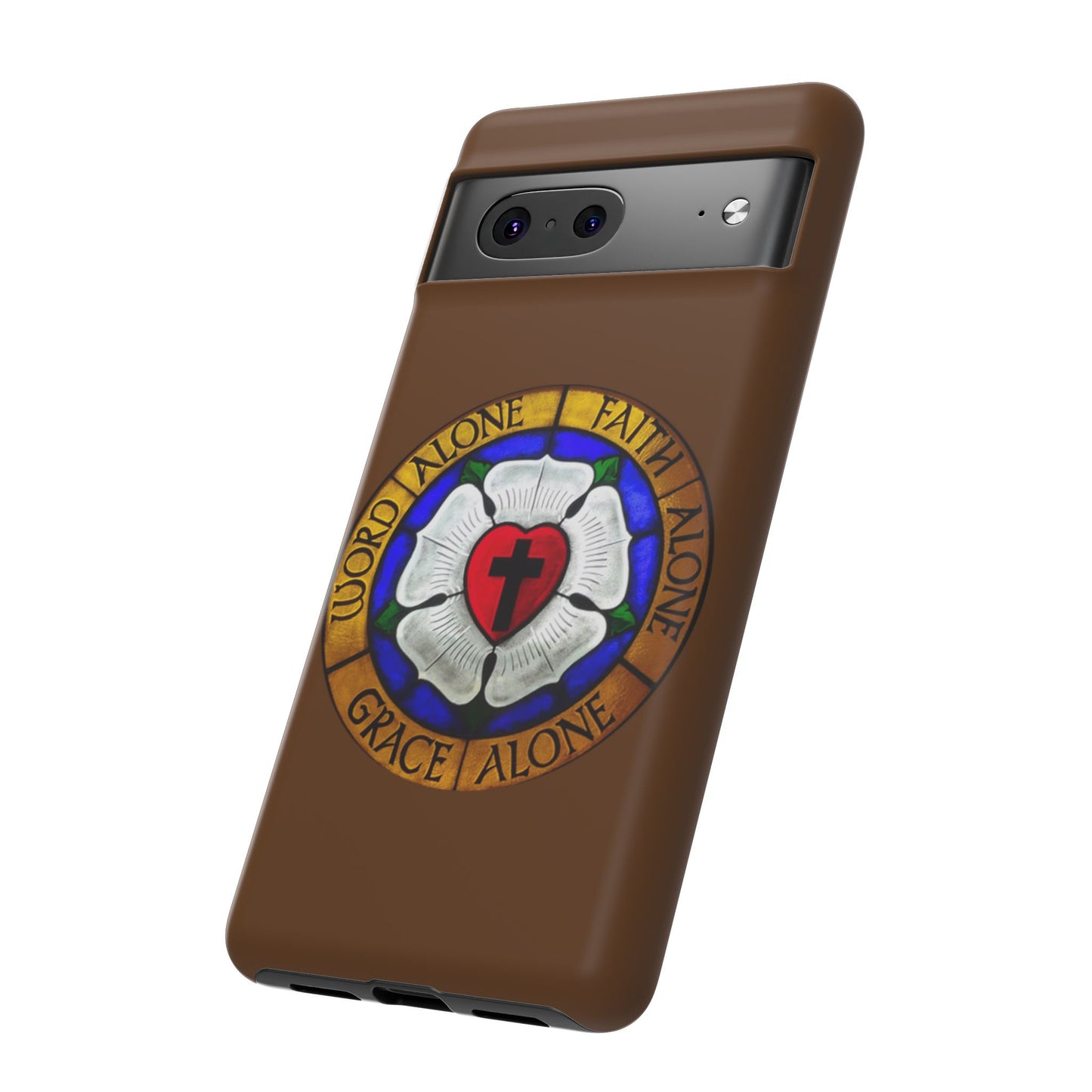 Brown Luther Rose Tough Phone Case