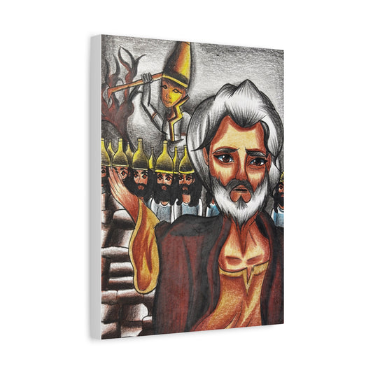 Elijah's Bold Challenge to the Prophets of Baal, Wall Art Canva by Artist Mara Anna Smite