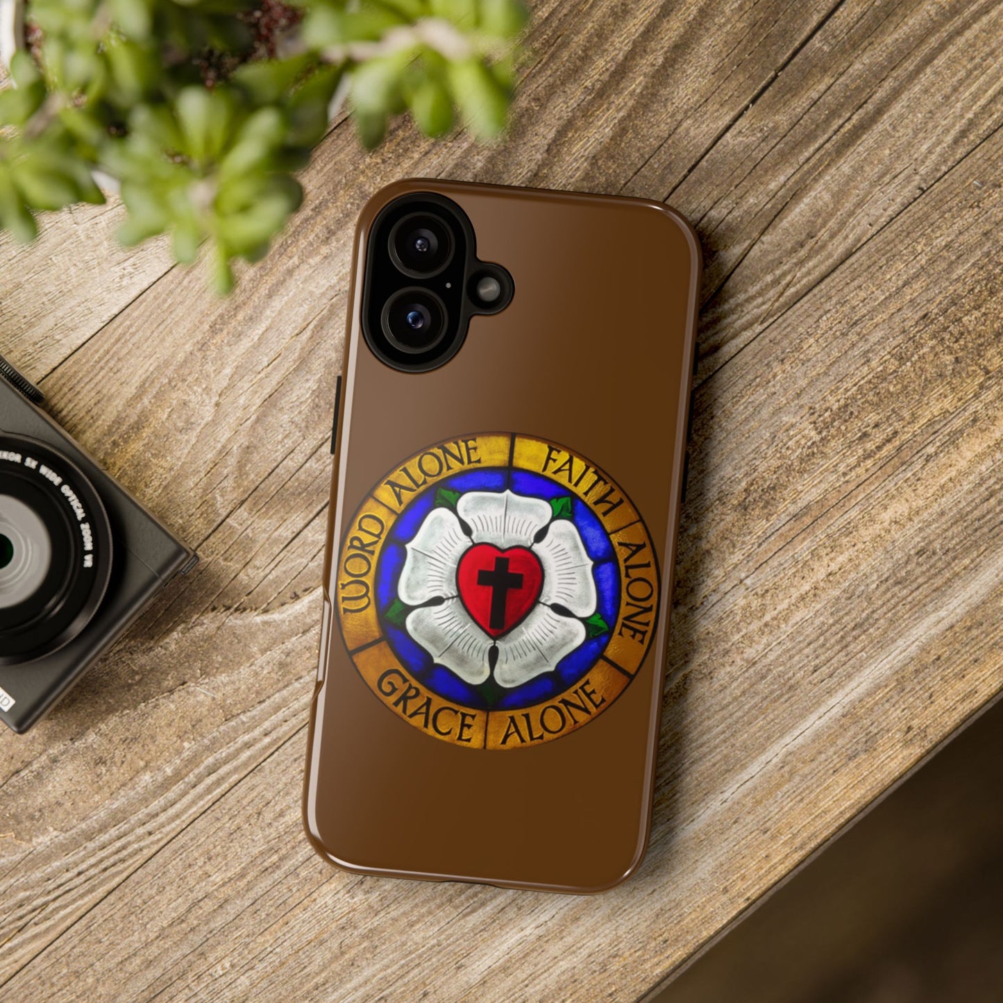 Brown Luther Rose Tough Phone Case