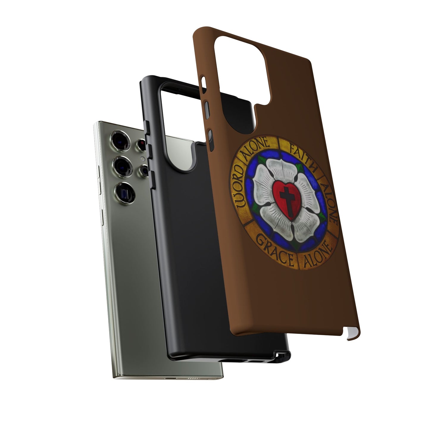 Brown Luther Rose Tough Phone Case
