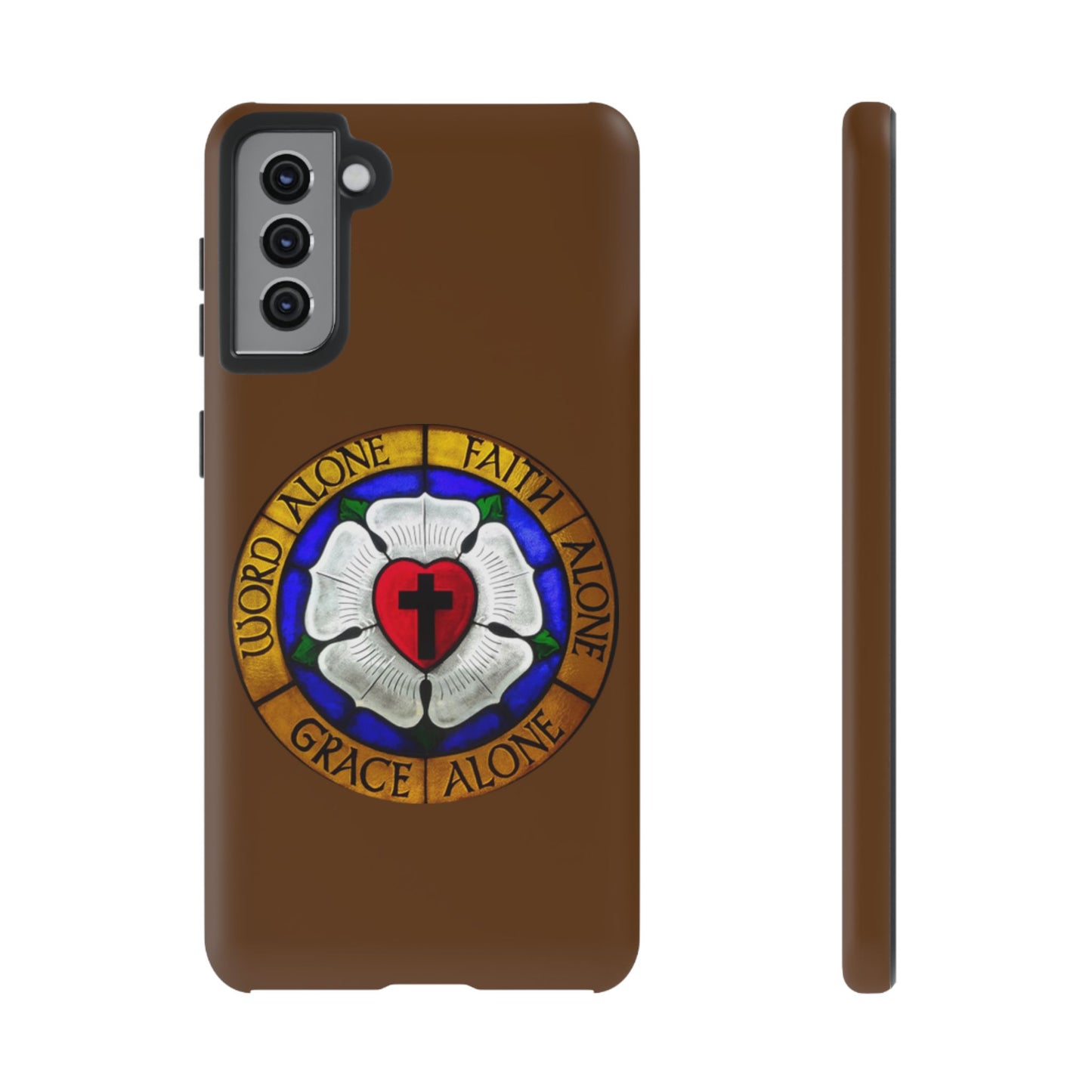 Brown Luther Rose Tough Phone Case