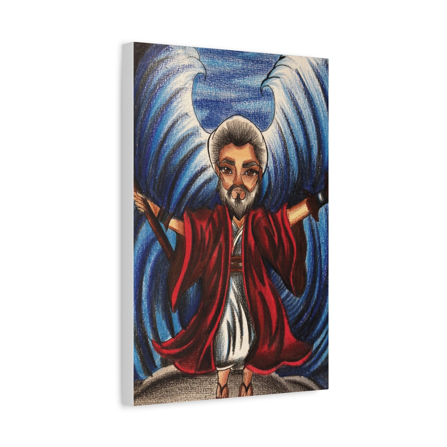 Parting of the Red Sea, Moses, Wall Art Canva by Artist Mara Anna Smite