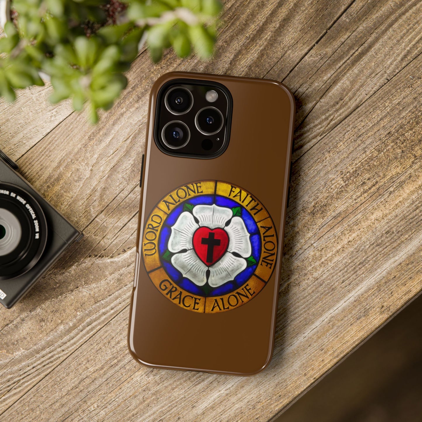 Brown Luther Rose Tough Phone Case
