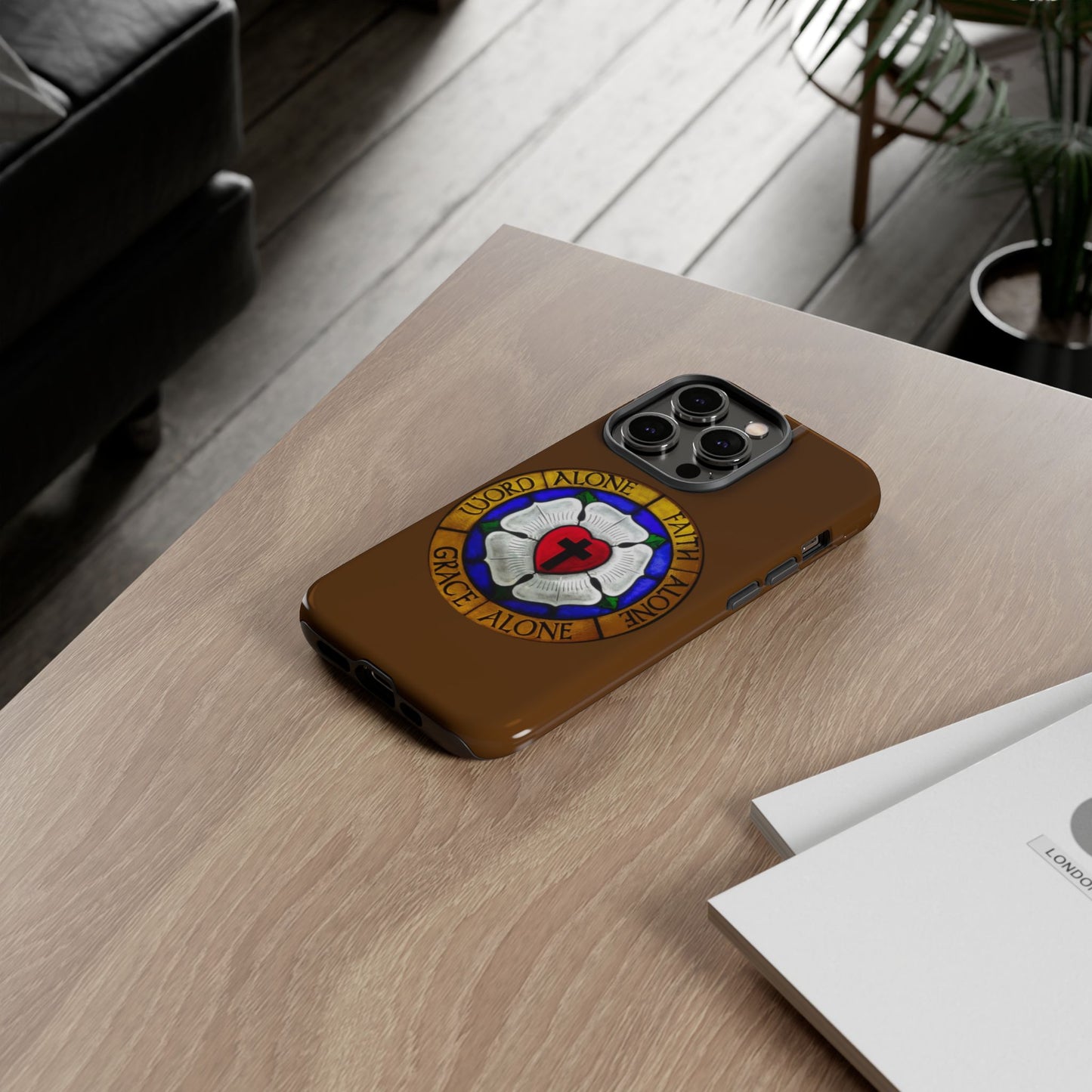 Brown Luther Rose Tough Phone Case