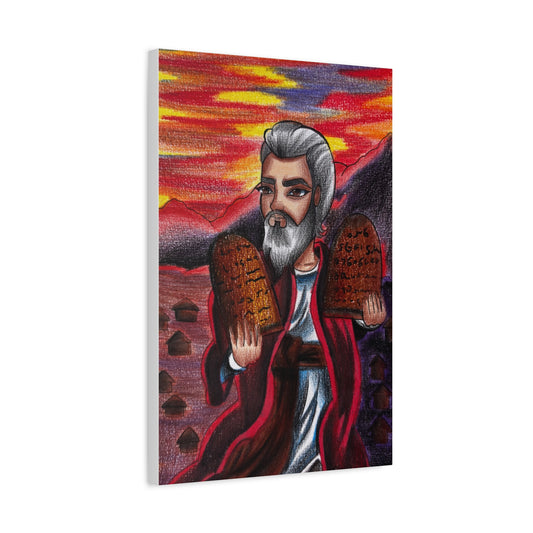 Moses on Mount Sinai, Wall Art Canva by Artist Mara Anna Smite