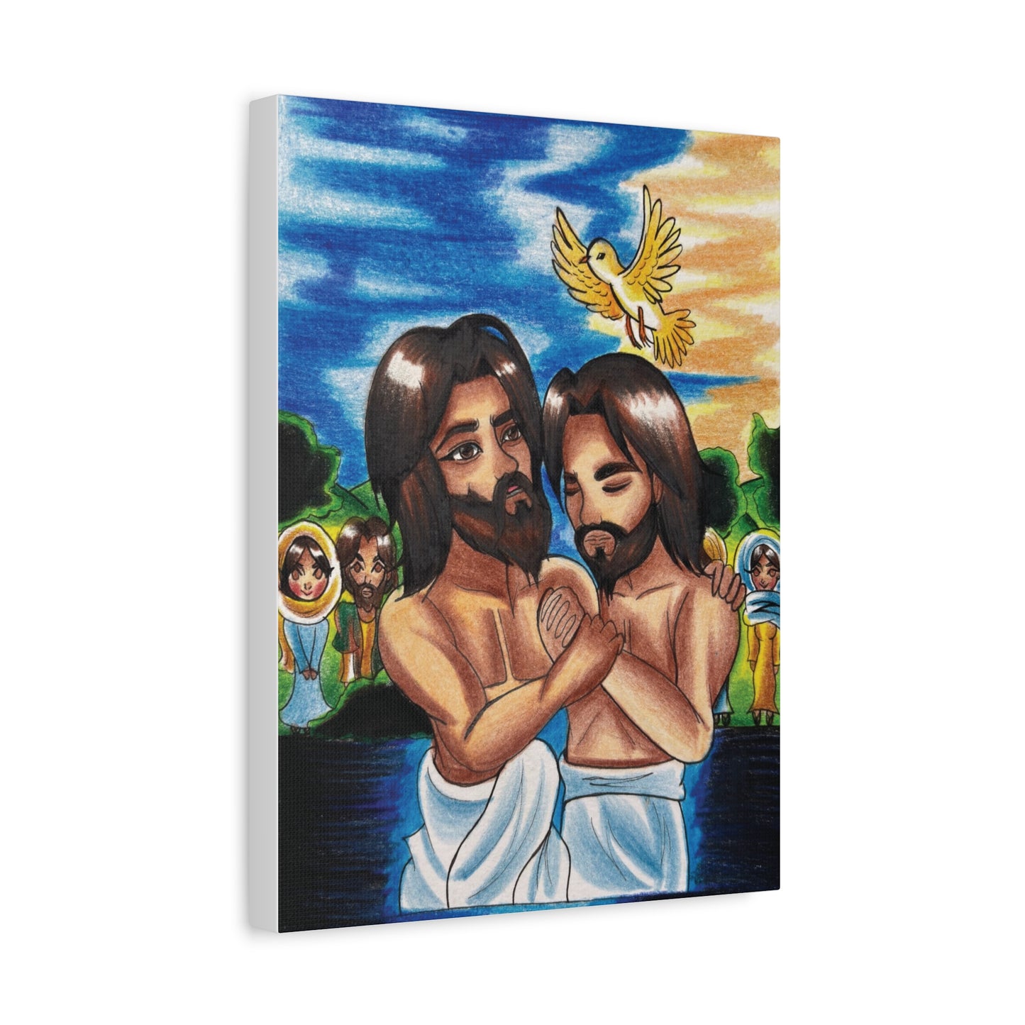 The baptism of Jesus, Wall Art Canva by Artist Mara Anna Smite