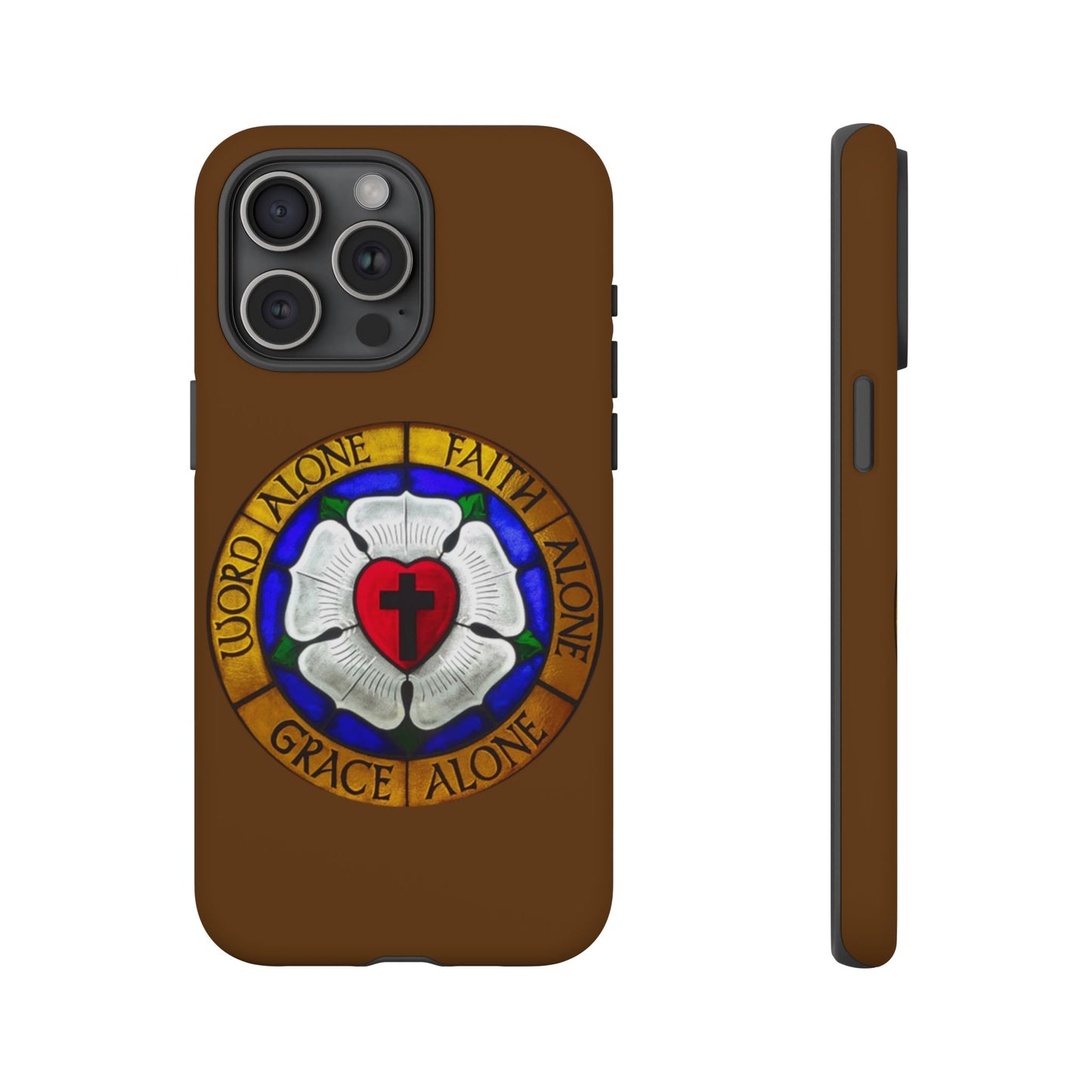 Brown Luther Rose Tough Phone Case