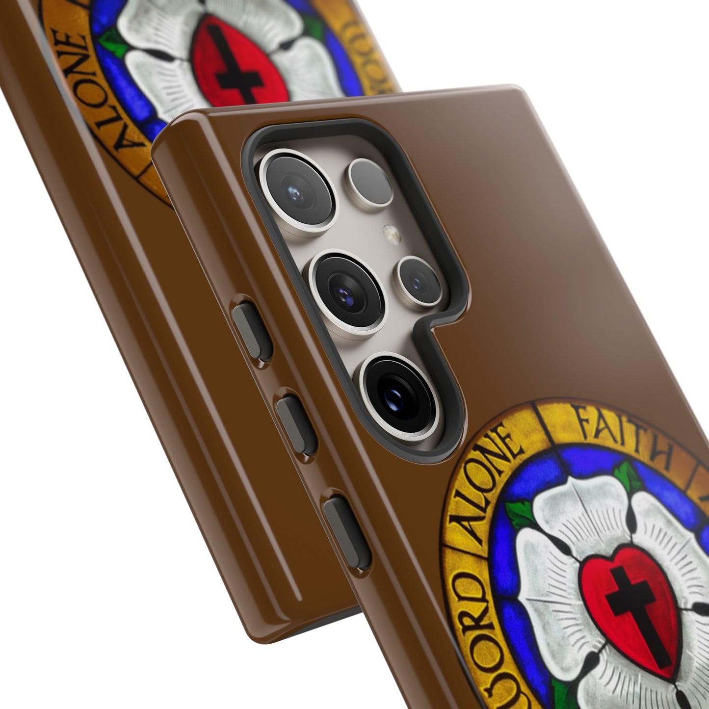 Brown Luther Rose Tough Phone Case