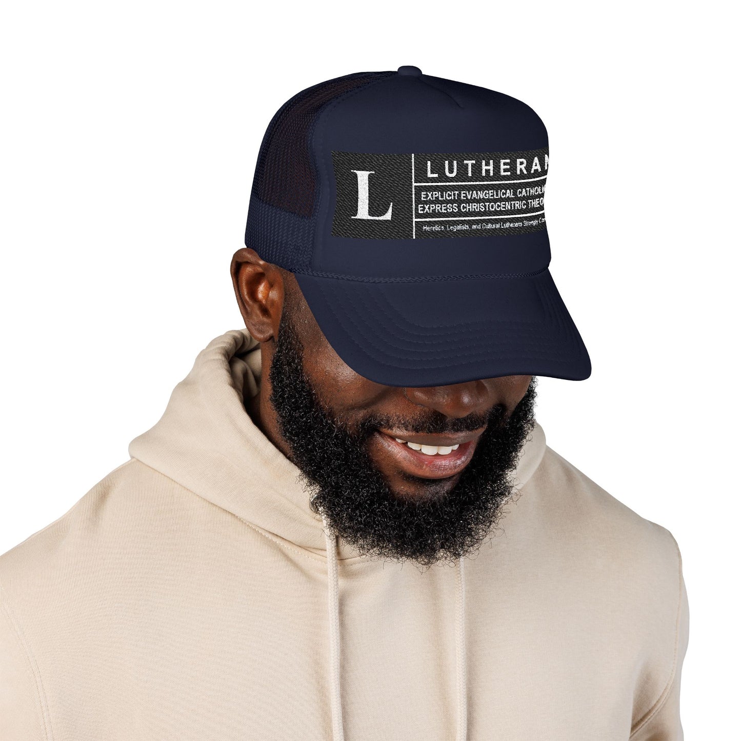 Lutheran description Embroidered Foam Trucker Hat
