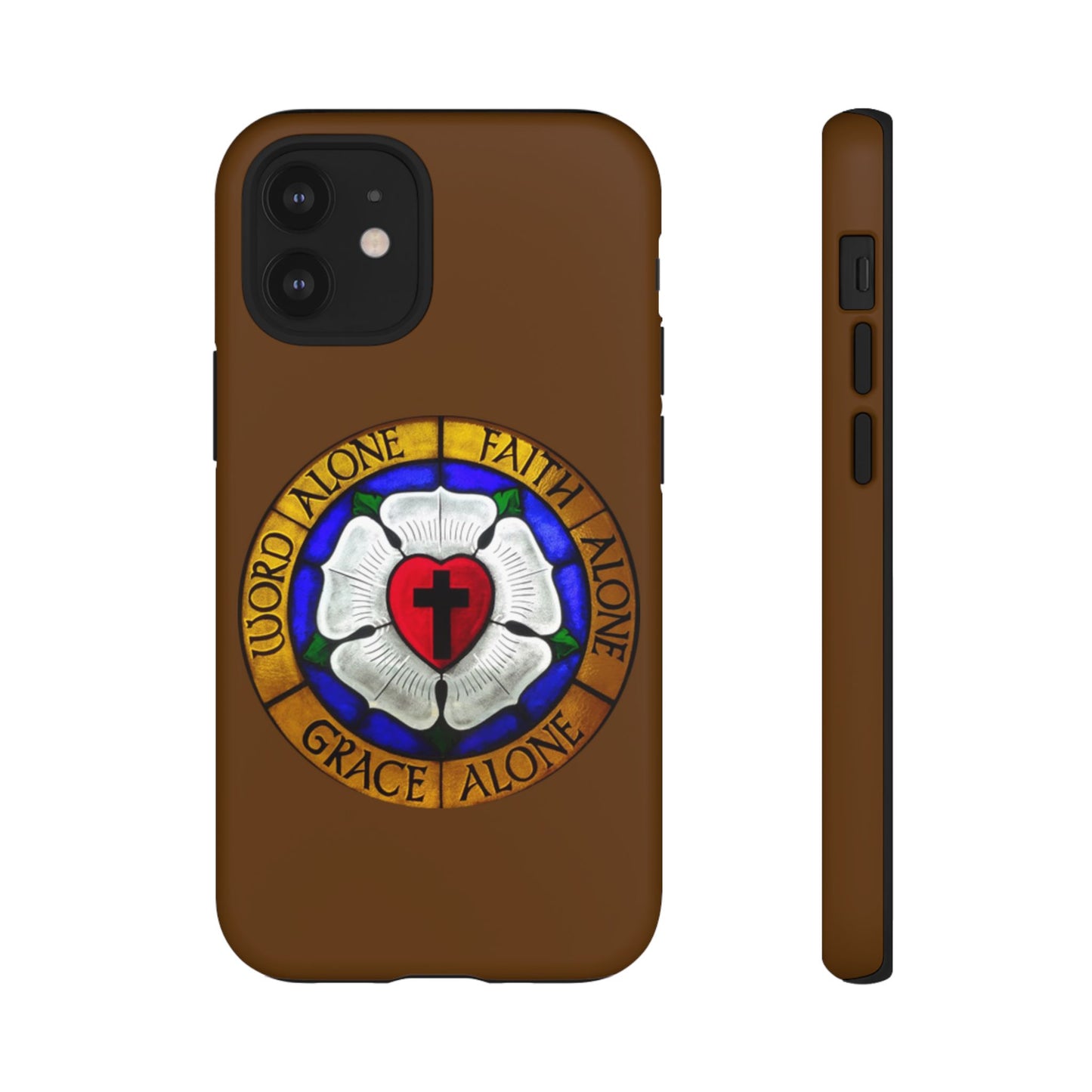 Brown Luther Rose Tough Phone Case