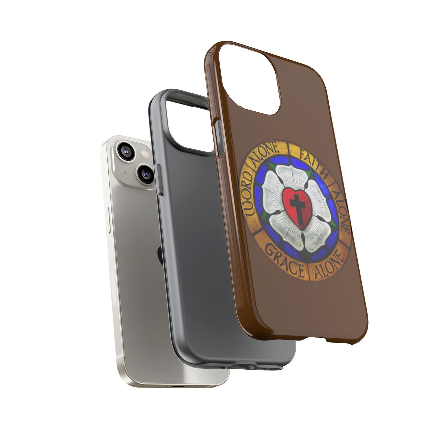 Brown Luther Rose Tough Phone Case