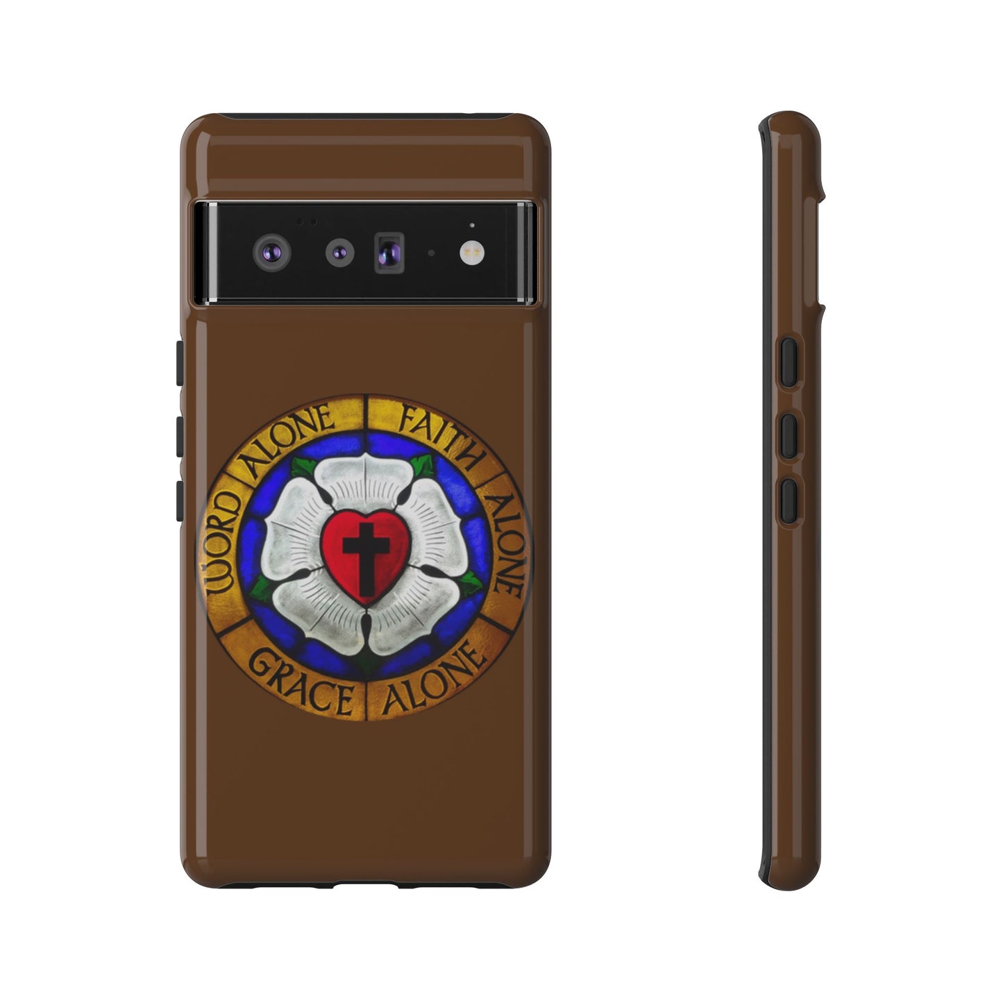 Brown Luther Rose Tough Phone Case