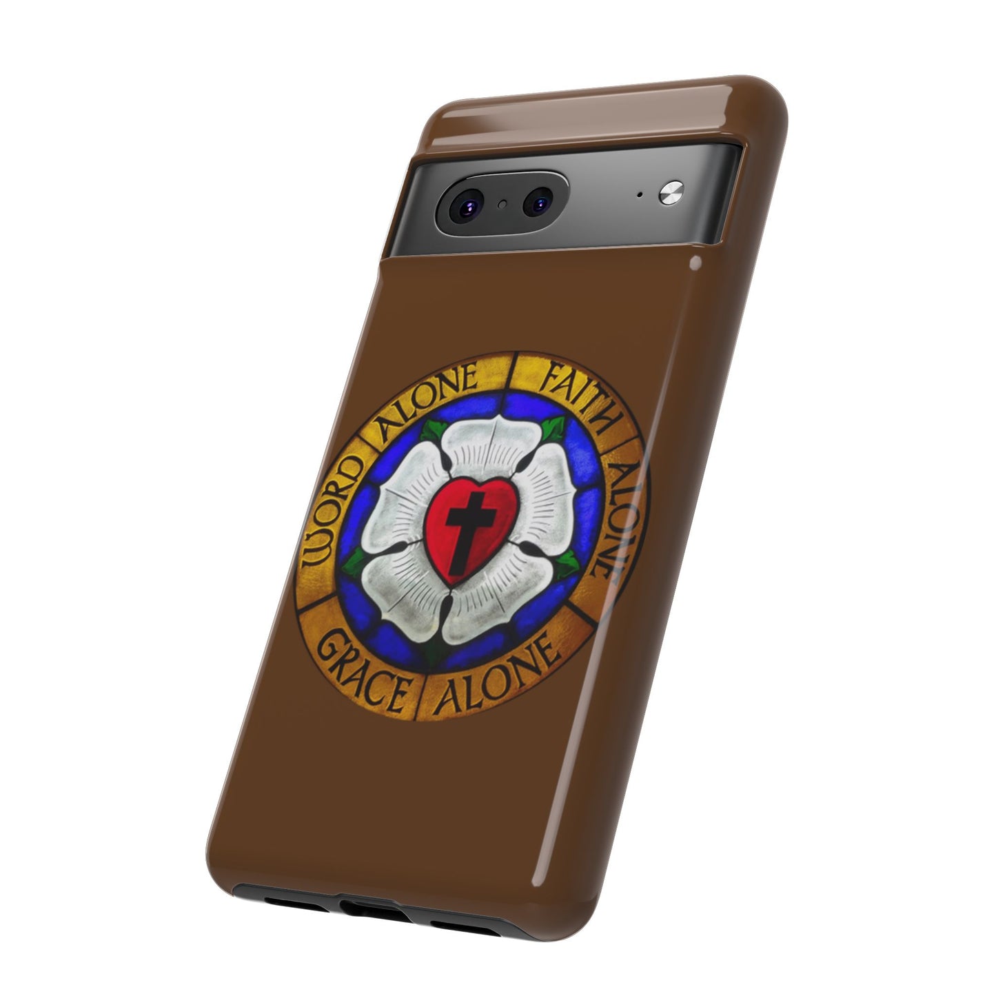 Brown Luther Rose Tough Phone Case
