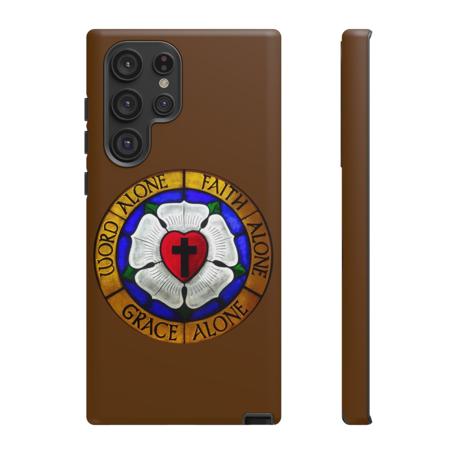 Brown Luther Rose Tough Phone Case