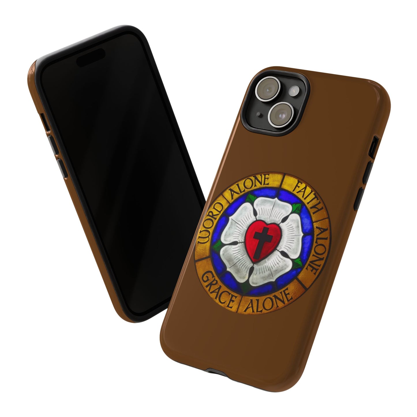 Brown Luther Rose Tough Phone Case